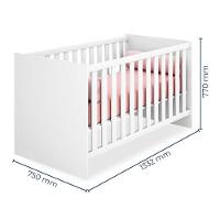 Quarto De Bebê Cômoda 2561 E Berço Mini Cama 1344 Doce Sonho Branco - 3