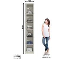 Guarda Roupa Modulado 01 Porta Predileto Henn Areia Hp - 4