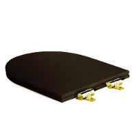 Assento Poliester Soft Close Carrara Marrom Fosco Para Vaso Deca Com Ferragem Dourada - 7