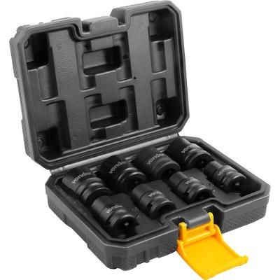 Jogo Soquete Sextavado Vonder 10 à 24 Encaixe 1/ 2" 8 Peças