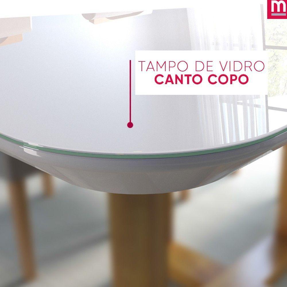 Conjunto Sala De Jantar 4 Lugares Mesa Redonda 1,2m E 4 Cadeiras Marrom - 4