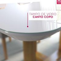 Conjunto Sala De Jantar 4 Lugares Mesa Redonda 1,2m E 4 Cadeiras Marrom