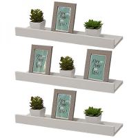 Kit 3 Prateleiras Porta Quadros 100 X 10cm Branca - 2