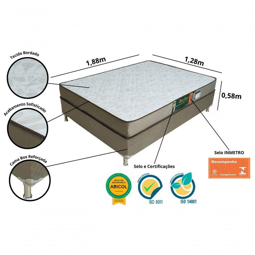 Conjunto Cama Box E Colchão Casal Becflex Gold - 2