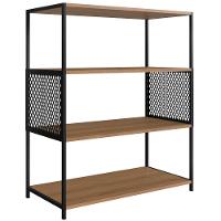 Estante Estilo Industrial 94 Cm Com Tela P1024 Preto Mell Pp Preto Mell - 1