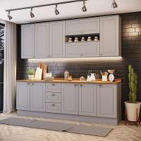 Cozinha Compacta Com Tampo 7 Peças Amy Casa 812 Cinza - 1