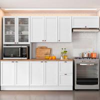 Cozinha Completa Unna 4 Peças 10 Portas 2 Gavetas Poliman Móveis Branco - 1