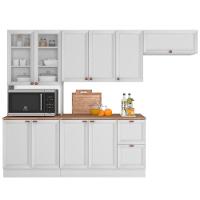 Cozinha Completa Unna 4 Peças 10 Portas 2 Gavetas Poliman Móveis Branco - 2