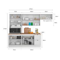 Cozinha Completa Unna 4 Peças 10 Portas 2 Gavetas Poliman Móveis Branco - 3