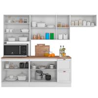 Cozinha Completa Unna 4 Peças 10 Portas 2 Gavetas Poliman Móveis Branco - 4