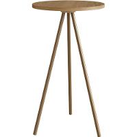 Mesa Lateral Redonda Artesano 58,5 Cm (altura) Em Mdp Hanover Estrutura Metálica Em Aço Dourado - 1