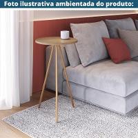 Mesa Lateral Redonda Artesano 58,5 Cm (altura) Em Mdp Hanover Estrutura Metálica Em Aço Dourado - 4