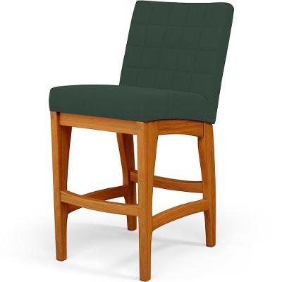 Banqueta Baixa Cozinha Bancada L02 Verde Musgo