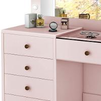 Penteadeira Camarim Com Espelho 00808900 Rose Lpa Rose - 5