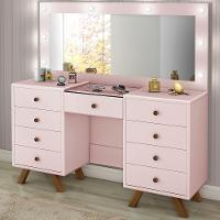 Penteadeira Camarim Com Espelho 00808900 Rose Lpa Rose - 8