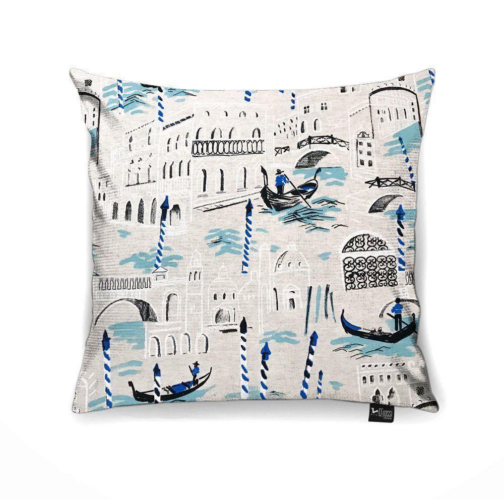 Capa Almofada Tecido Estampado Veneza D21 - 1