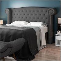 Cabeceira Cama Box Casal King 195cm Provença Com Calçadeira Vêneto P02 Linho Chumbo - 5