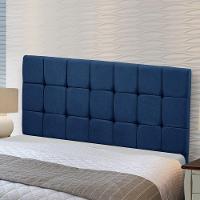 Cabeceira Julia 1,40 M Casal C- Design Moderno Veludo Speciale Home Azul - 1