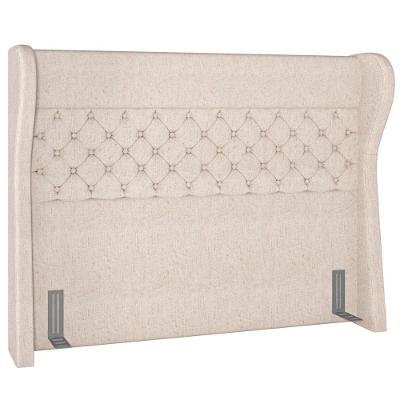 Cabeceira Cama Box Casal King 195cm P05 Madrid Bege Claro