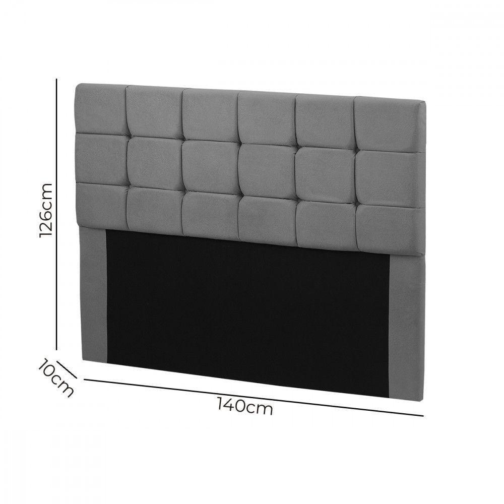 Cabeceira Julia 1,40 M Casal C- Design Moderno Veludo Speciale Home Chumbo - 5