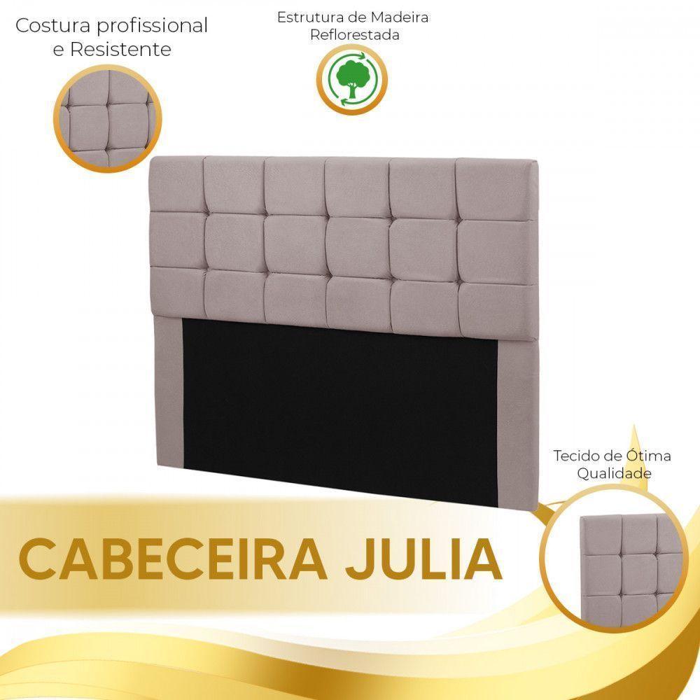 Cabeceira Julia 1,40 M Casal C- Design Moderno Veludo Speciale Home Rose - 3