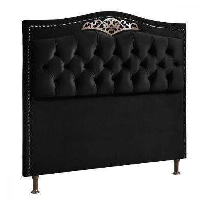 Cabeceira Holanda 0,90 Para Cama Box Solteiro - Veludo Preto