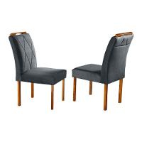 Conjunto Sala De Jantar Natalle 4 Lugares Com Mesa Redonda E Tampo Em Vidro 1,2m E 4 Cadeiras Móveis Mundial Mel/offwhite/cinza Profundo - 5