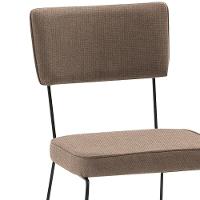 Cadeira Estofada Base Em Aço F53 Linho Bege Dmobiliario Bege - 2