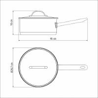 Panela Professional Em Aço Inox Fundo Triplo Com Tampa Plana Detalhe Satinado 24 Cm 4,7 L - 7