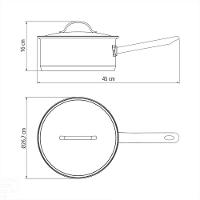 Panela Professional Em Aço Inox Fundo Triplo Com Tampa Plana Detalhe Satinado 24 Cm 4,7 L - 11