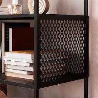Estante Estilo Industrial 94 Cm Com Tela P1024 Preto Pp Preto