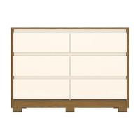 Cômoda 6 Gavetas Layla Casa 812 Nature Com Off White - 2