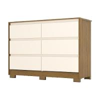 Cômoda 6 Gavetas Layla Casa 812 Nature Com Off White - 4