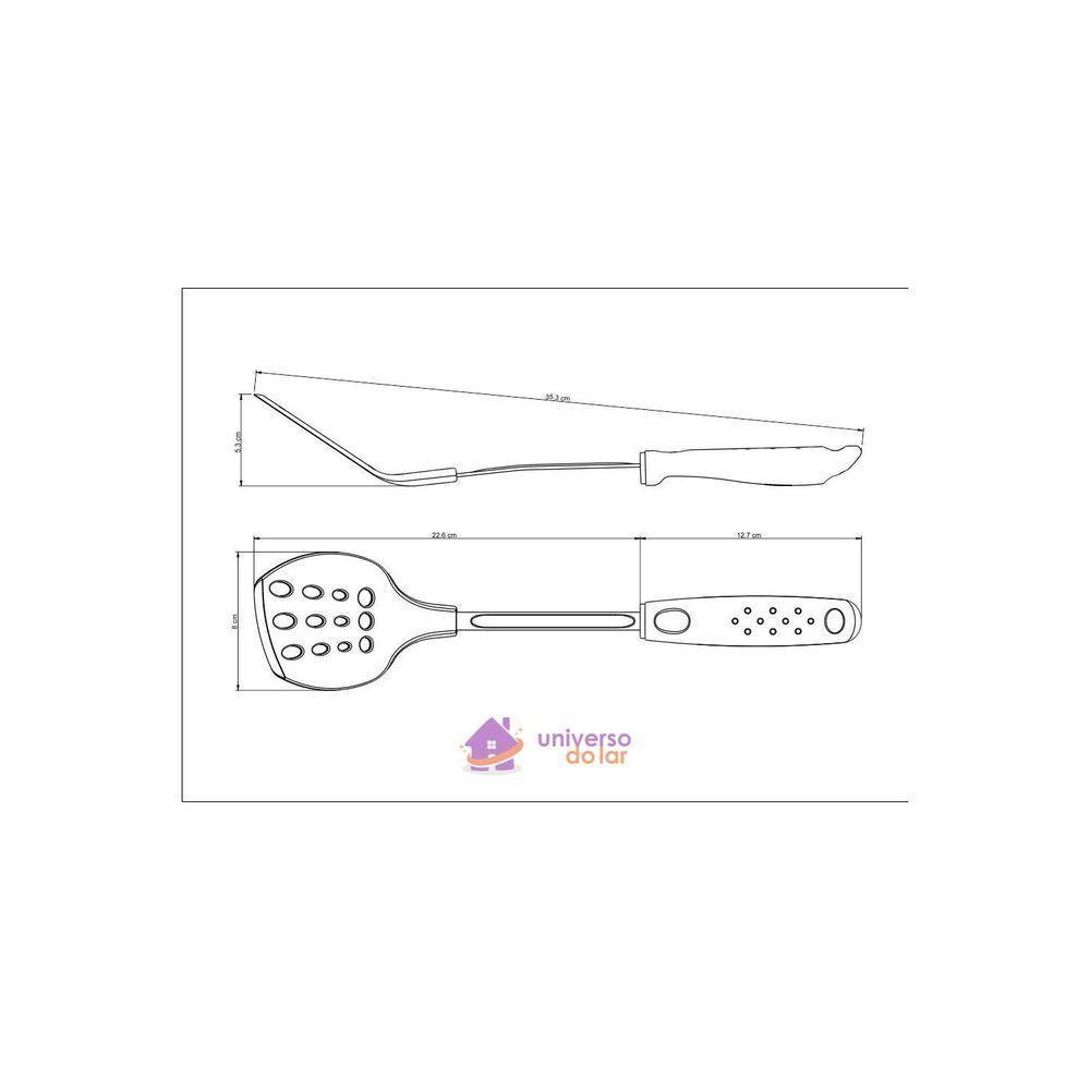 Espátula Tramontina Utilitá Em Nylon Com Cabo De Polipropileno Preto Tramontina - 2