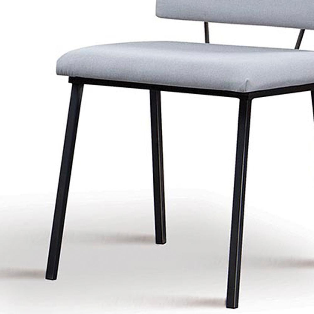 Kit 2 Cadeiras Estofadas Base Em Aço F38 Gelo Gelo - 4