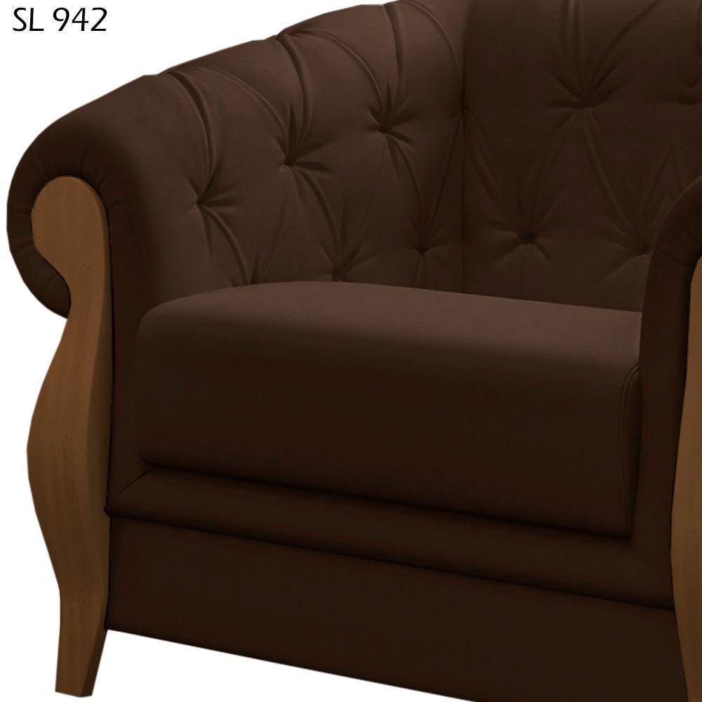 Poltrona Decorativa Pes Em Madeira Murano Sl 942 Moll Sl 942 - 5