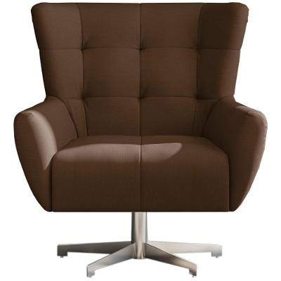 Poltrona Decorativa Keoma SL 942 Base Giratória Tecido Veludo Molufan Estofados