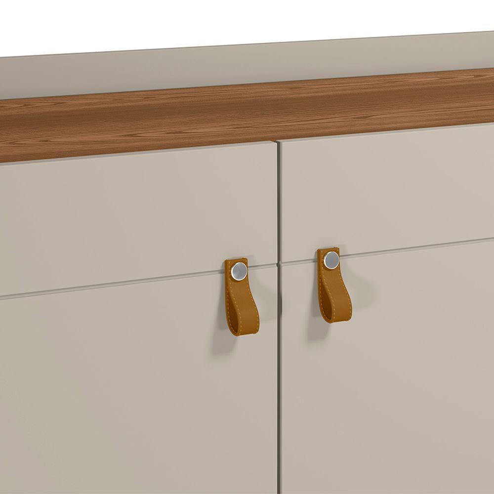 Buffet Aparador Dara 4 Portas Freijó E Off White 88x160 Cm L04 - D'rossi - 6