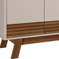 Buffet Aparador Dara 4 Portas Freijó E Off White 88x160 Cm L04 - D'rossi