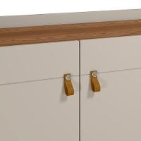 Buffet Aparador Dara 4 Portas Freijó E Off White 88x160 Cm L04 - D'rossi - 6