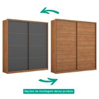 Conjunto Guarda Roupa Belga E Comoda Atria Amendola Grafito - 8