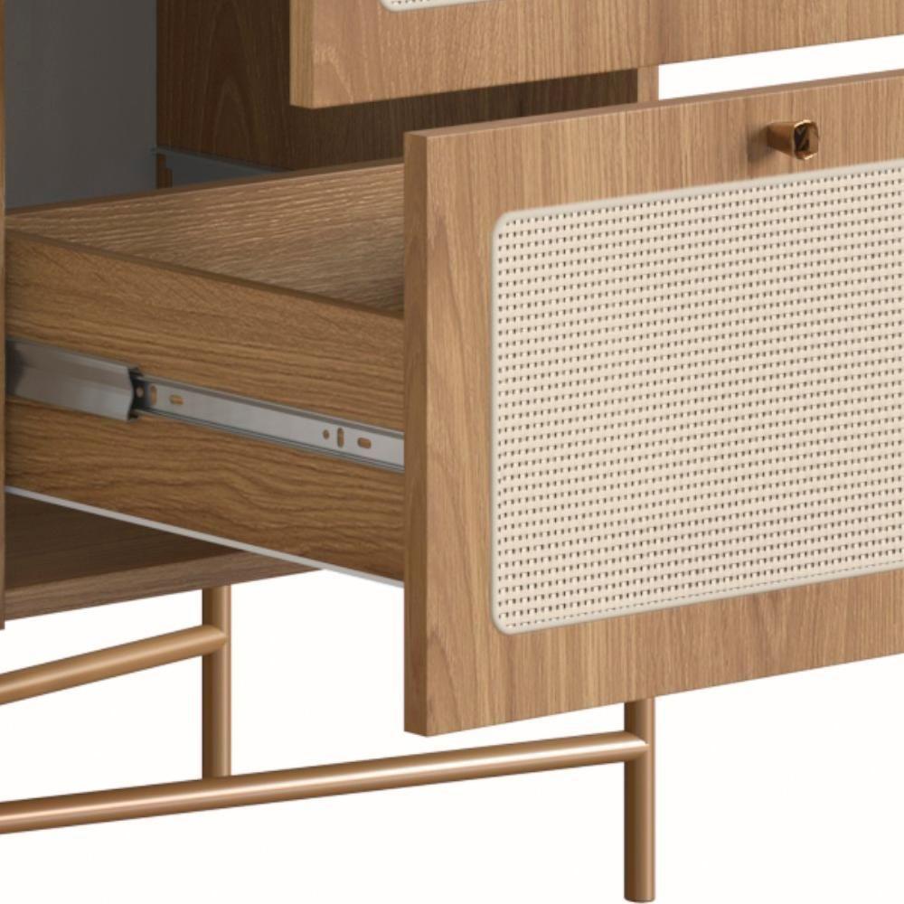 Conjunto Aparador E Buffet Palhinha Oslo Hanover Artesano - 5