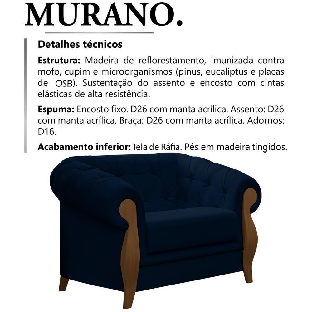 Poltrona Decorativa Pes Em Madeira Murano Sl 948 Moll Sl 948 - 7