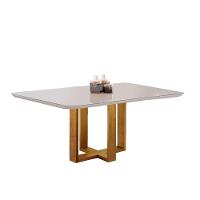 Kit Sala De Jantar 4 Lugares Mesa Lisy E Cadeiras Jade Veludo Off White Com Marrom Acinzentado - 5