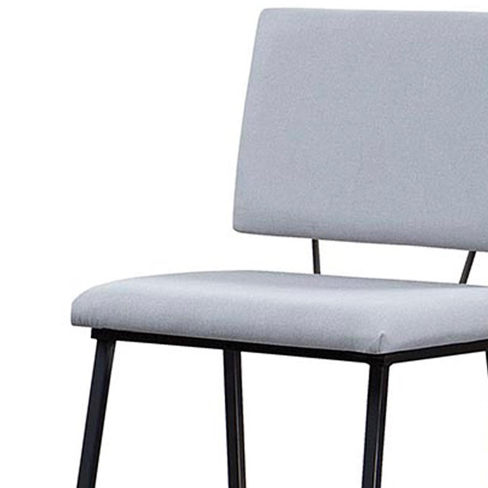 Cadeira Estofada Base Em Aço F38 Linho Gelo Dmobiliario Gelo - 3