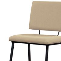 Kit 2 Cadeiras Estofadas Base Em Aço F38 Bege Bege - 3