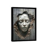 Quadro Mulher Estilhaços Parede 3d -- Br Artes - 1