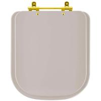 Assento Sanitário Axis Barbante Para Vaso Deca Com Ferragem Dourada - 1