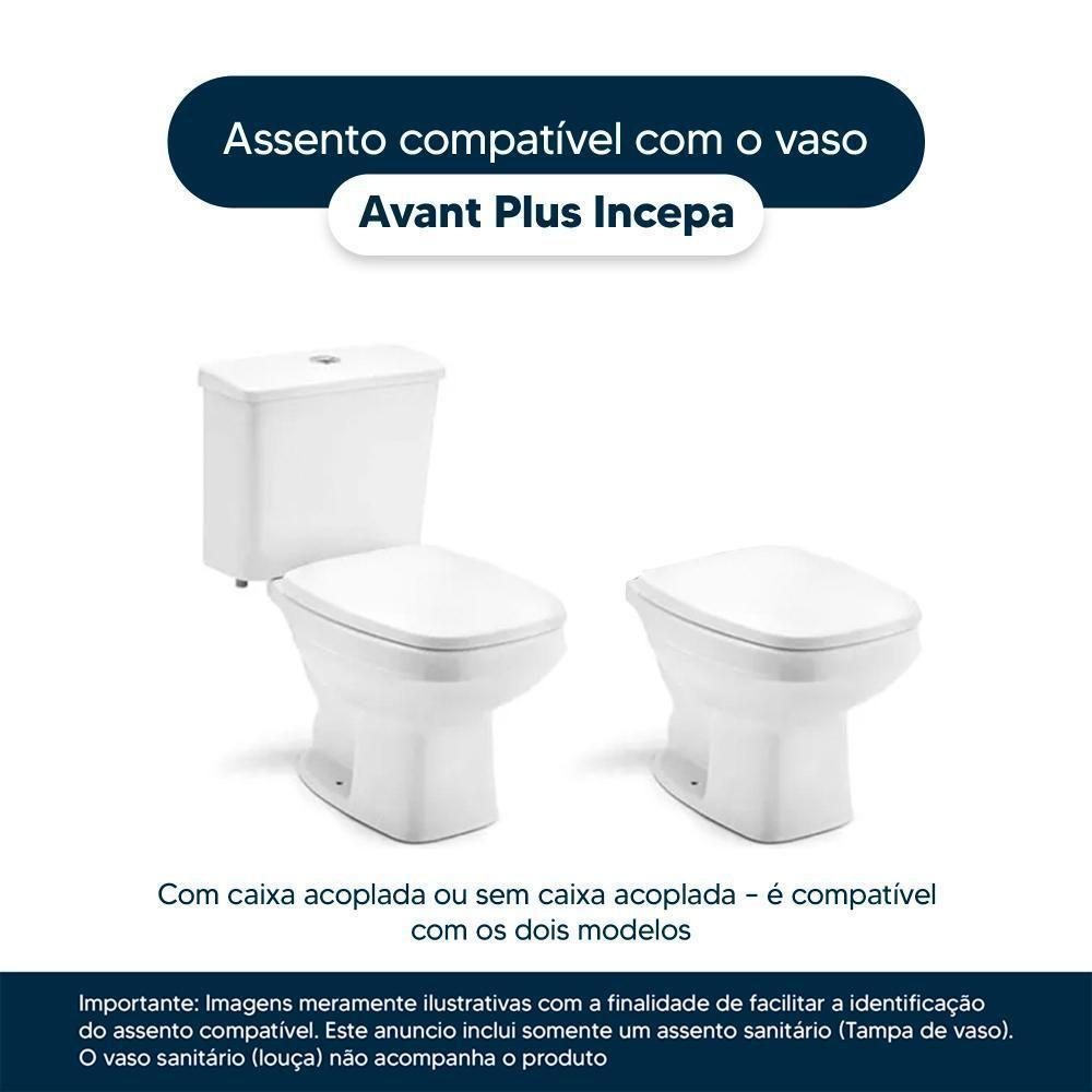 Tampa De Vaso Almofadada Avant Plus Branco Para Bacia 6Lpf - 5
