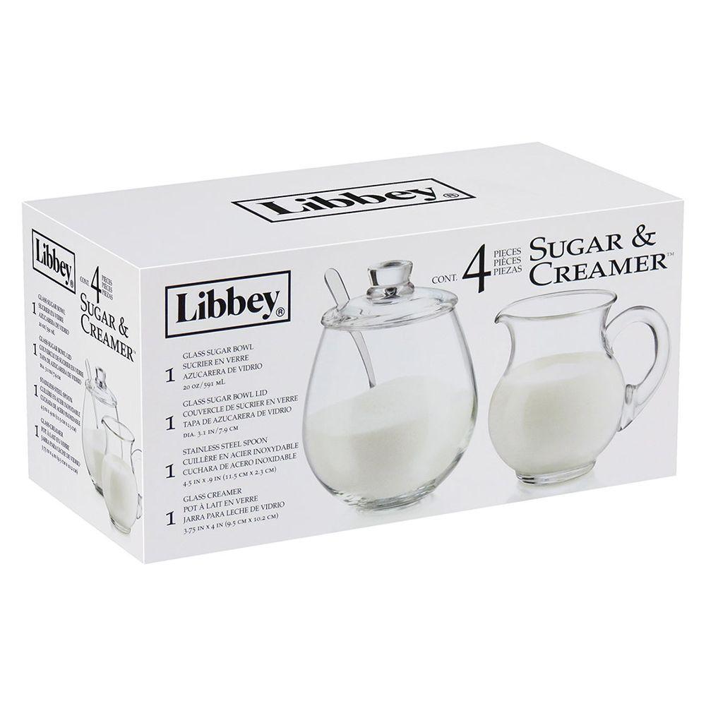 Libbey Sugar Açucareiro/Cremeira 590/250Ml Vidro Transp 2Pç Com Colher - 4